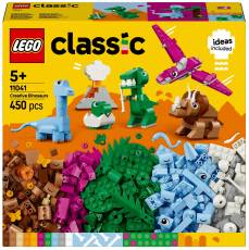 LEGO Classic-set med dinosauriebyggen i flera färger
