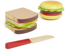 Smörgås och hamburgare - Leksaksmat leksak för barn 3 år