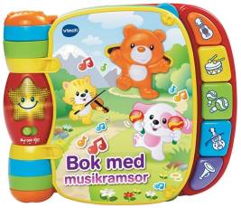 Musikramsor aktivitetsleksak med bok och färgglada instrument