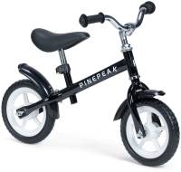 Svart cykel utan pedaler. Svart styre och sadel. Svart cykel utan pedaler. Svart styre och sadel.