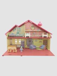 Bluey lekhus för rollekar med figurer och tillbehör.