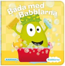 Pekbok Badkul med Babblarna och färgglada figurer i blått badtema