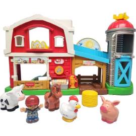 Fisher-Price bondgård med ljud, färgglada plastdjur (häst, ko, gris, tupp) och en bonde Fisher-Price bondgård med ljud, färgglada plastdjur (häst, ko, gris, tupp) och en bonde