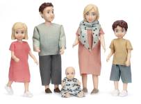 Dockhusfigurer Familj Charlie som gör dockhusleken mer levande.