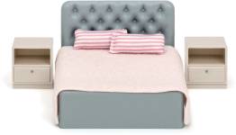 Dockhusmöbler Sovrum för detaljerad och rolig rollekslek.