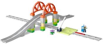 LEGO DUPLO Tågbro och spår som uppmuntrar kreativ bygglek.