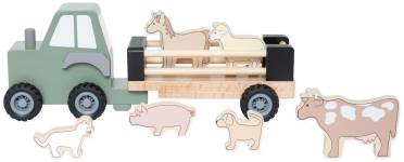 Traktor med djur - Fordon leksak för barn 1 år