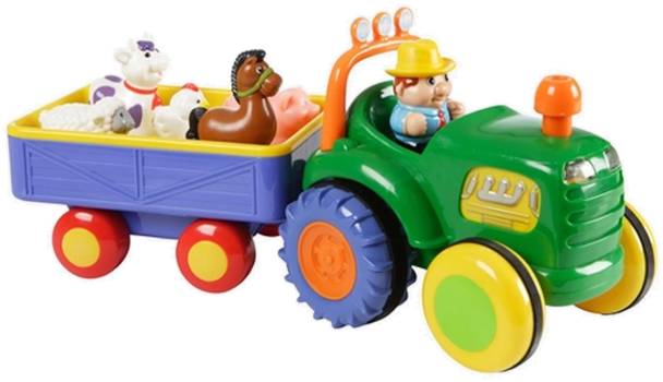 Traktor med djur - Leksaksfordon leksak för barn 1 år
