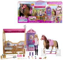 Stall med docka och häst - Hästar leksak för barn 4 år