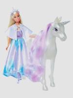 Leksak med hästmotiv, Steffi med häst, för fantasifull lek.