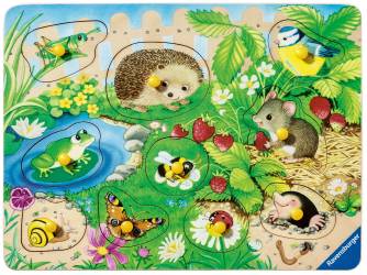 Djur (10 bitar) - Pussel leksak för barn 1 år