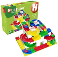 Hubelino kulbana byggsats med flerplansbana, långa kurvor och färgstarka klossdelar för 5-åring.