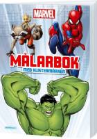 Målarbok med flera Marvel-hjältar på omslaget