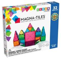 Magna-Tiles magnetset med 32 delar, pedagogisk magnetleksak i present till 5-åringen
