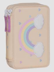 Trippelfodral: Yellow Heart - Pennfodral leksak för barn 8 år