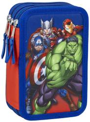 Trippelfodral: Avengers - Pennfodral leksak för barn 8 år