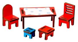 Bord & Stolar - Pippis värld leksak för barn 4 år