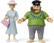 Pippi-figurer Prussiluskan &amp; Efraim Långstrump som gör dockhusleken extra rolig.