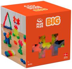 Plus-Plus BIG Neon byggbitar i box, starka neonfärger och 100 delar som byggleksak i present till 5-åring