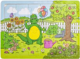 Pussel med Bolibompa-draken-motiv (24 bitar) för lugn och klurig lek.