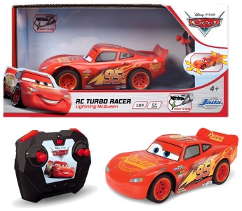 Radiostyrd Blixten McQueen-bil med lag, stromlinjeformad kaross och sportig design, rolig julklapp till 5-aring