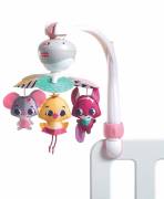 Tiny Love musikmobil för nyfödd med flera hängande djurfigurer.