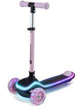 Barnsparkcykel i rosa nyans för aktiv lek ute.