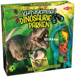 Barnspel med dinosaurietema och gömda figurer