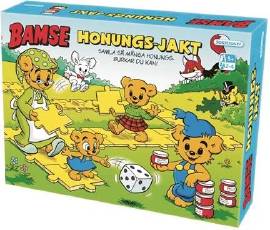Bamse-spel med honungsjakt och färgglada brickor