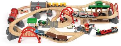 Deluxe järnvägsset - Tågbana leksak för barn 4 år