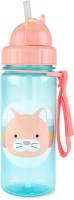 Vattenflaska i plast med kattmotiv i pastell, 3,9 dl, 19 cm Vattenflaska i plast med kattmotiv i pastell, 3,9 dl, 19 cm